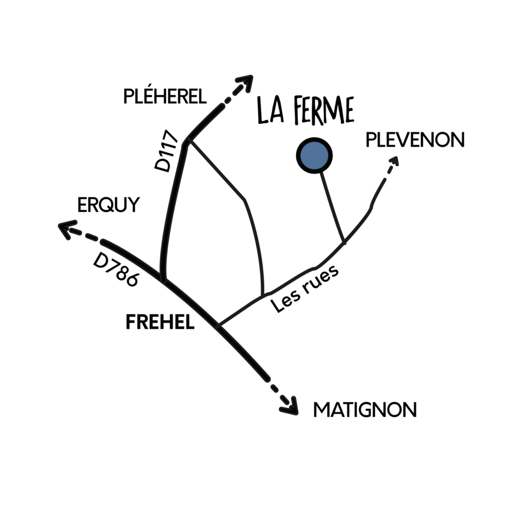 Plan d'accès - La Ferme du Gros Chêne - Fréhel